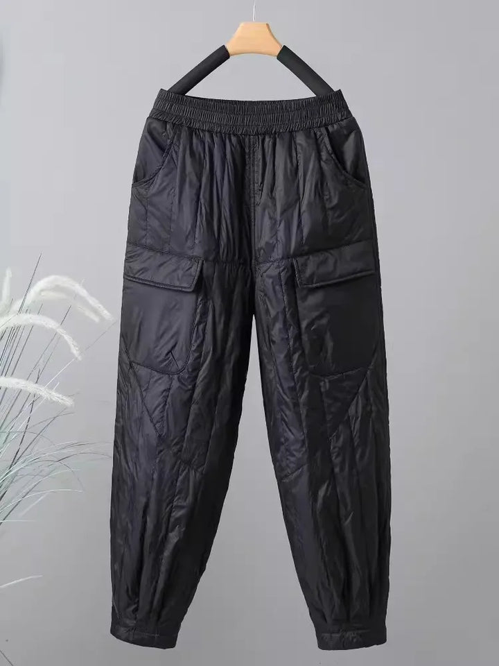 Stylish women's quilted pants for ultimate warmth & comfort. Ideal casual winter wear with pockets.