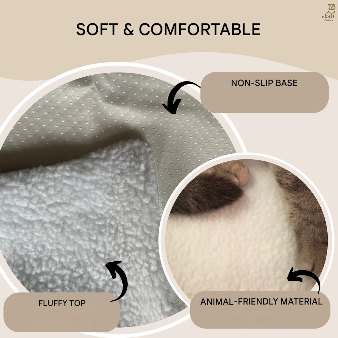 Luxurious self-heating cat mat, providing a warm and inviting sleep space without any power.