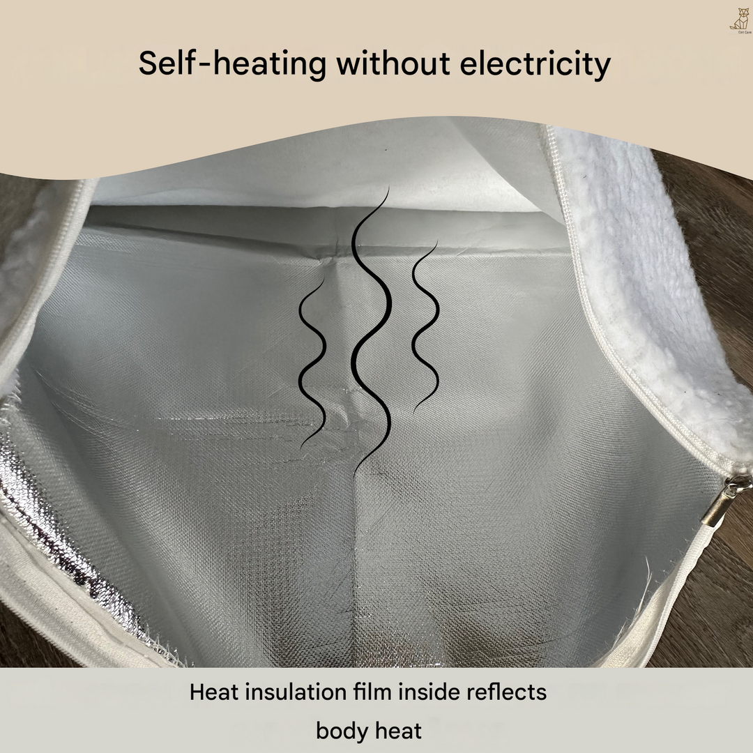 Eco-friendly self-heating cat mat, offering natural warmth and a cozy insulated spot for pets to rest.