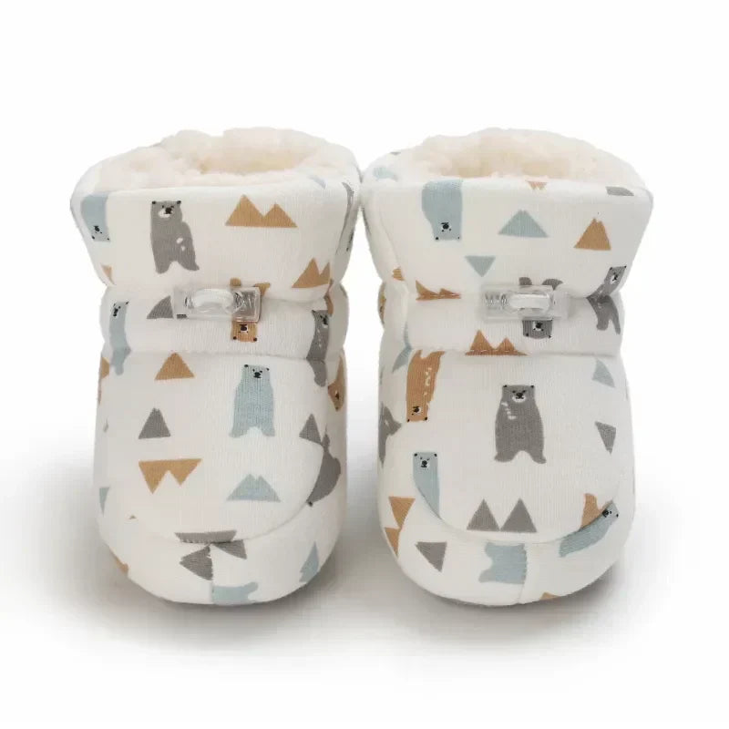 SnugToes warm winter baby boots, anti-slip soft sole booties for infants, cozy newborn & toddler footwear.