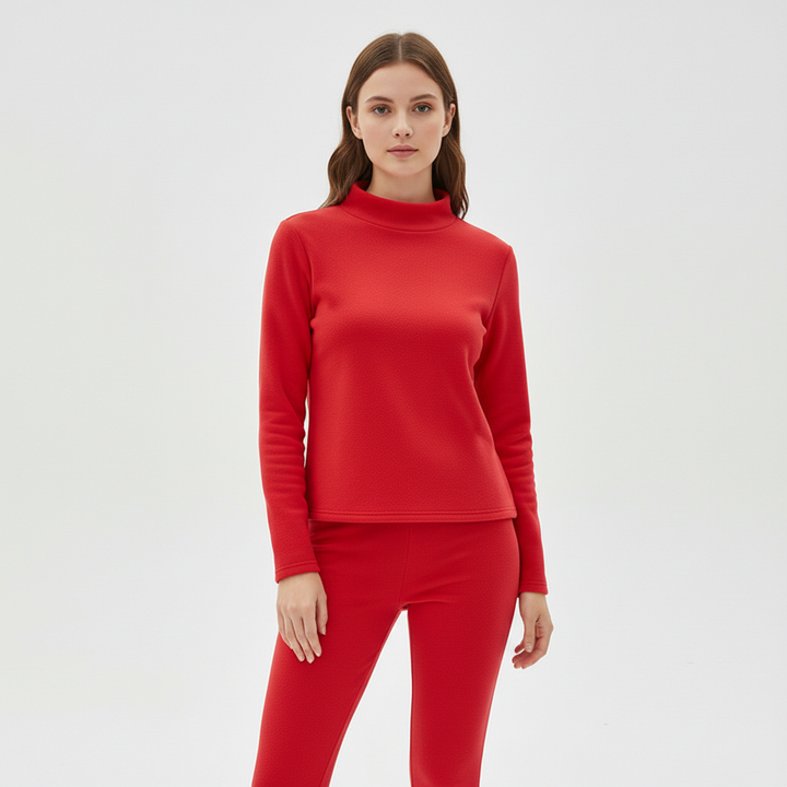 Victoria women's cozy fleece top and pant set, a comfortable and stylish outfit