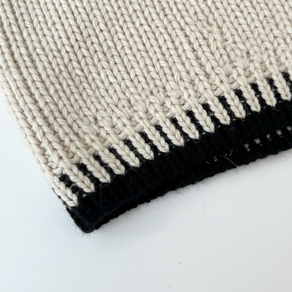 Close-up of the soft knitted texture of the women's two-piece lounge set, emphasizing comfort