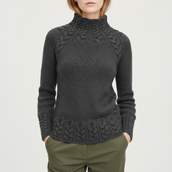 Stylish women's knitwear sweater in a relaxed fit, perfect for layering