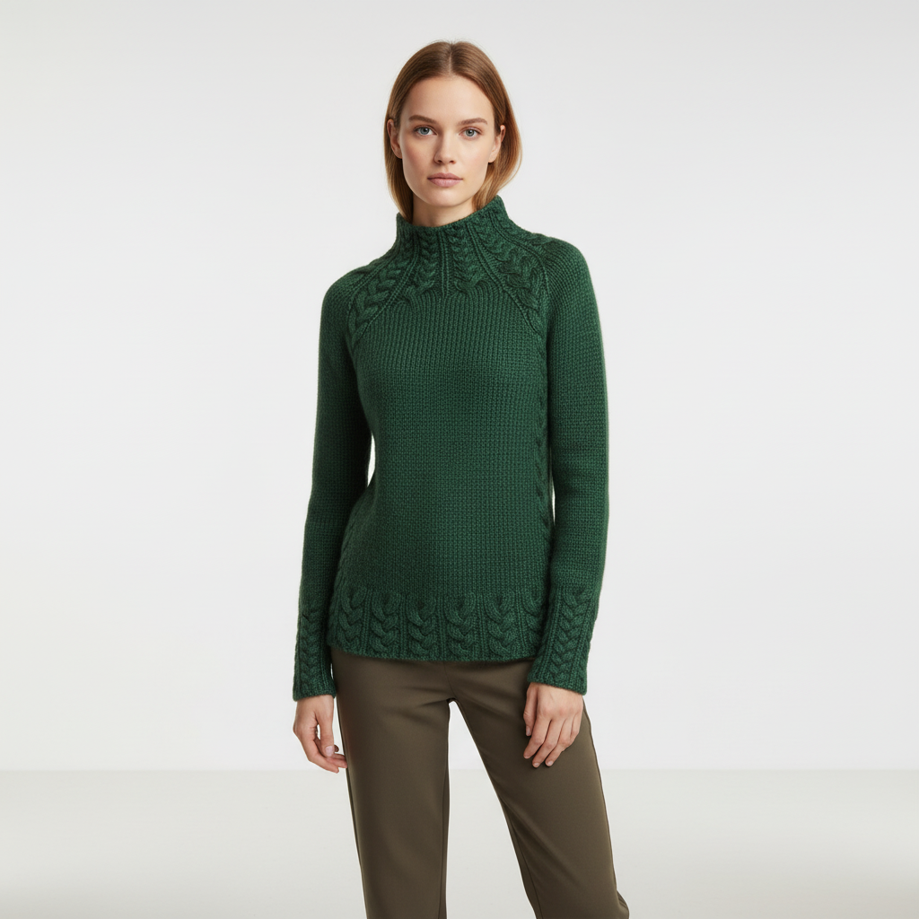 Comfortable knit sweater for women, featuring a timeless and versatile design