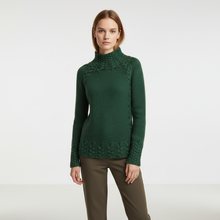 Comfortable knit sweater for women, featuring a timeless and versatile design