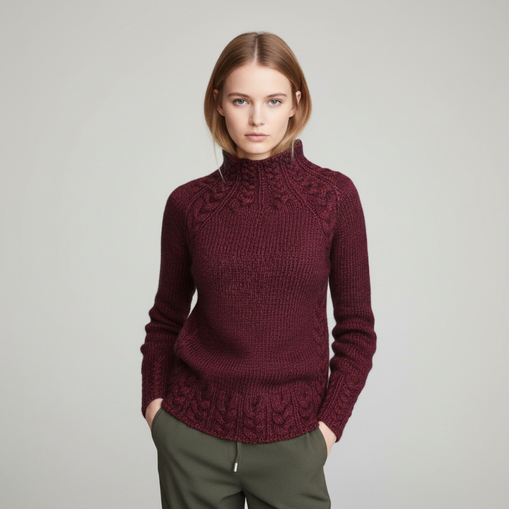 Warm and soft women's knit longsleeve sweater, great for chilly days