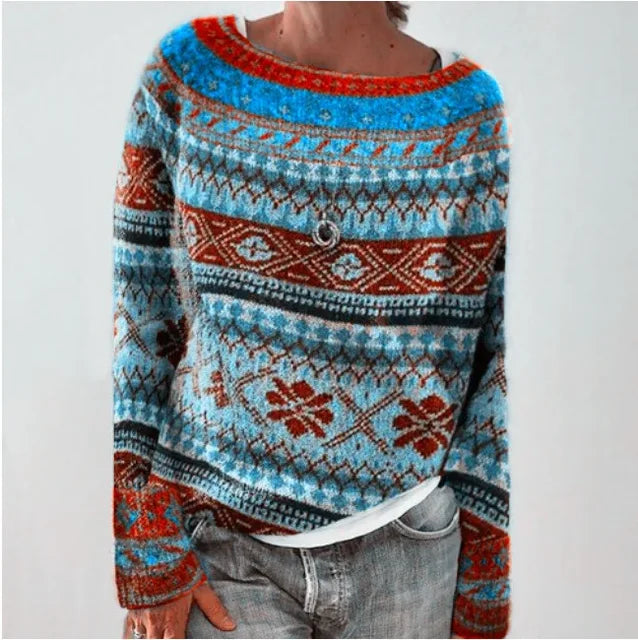 Versatile women's cozy sweater, suitable for both casual & elegant winter outfits. Warm & stylish.