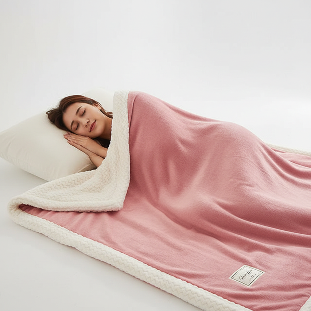Unisex CozyBlanket fleece blanket in a solid color, emphasizing comfort and warmth