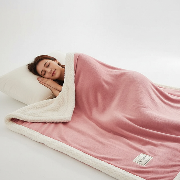 Unisex CozyBlanket fleece blanket in a solid color, emphasizing comfort and warmth