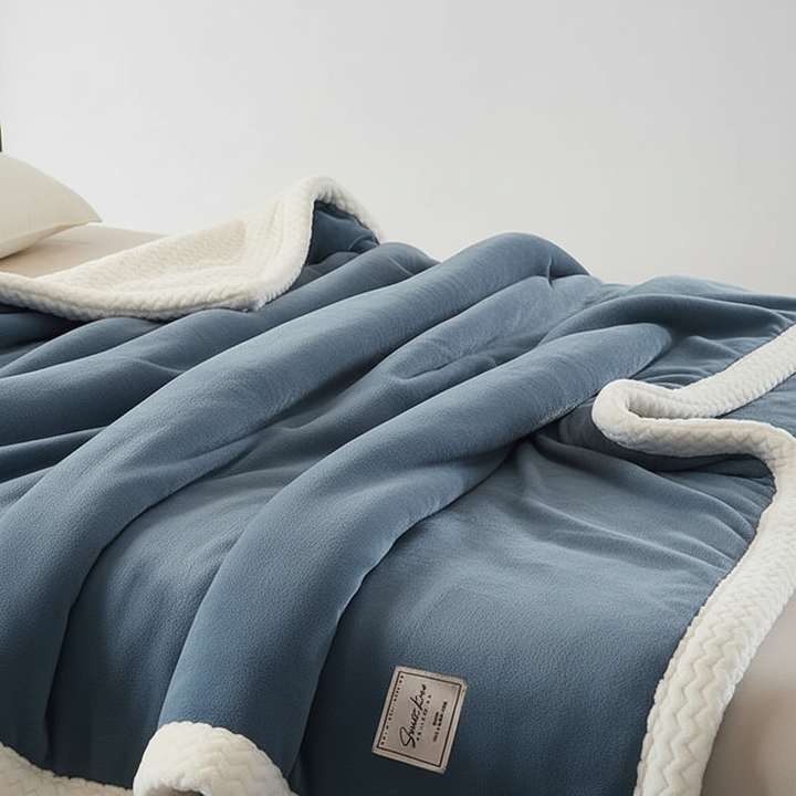 CozyBlanket striped fleece throw, a stylish addition to your home decor and comfort