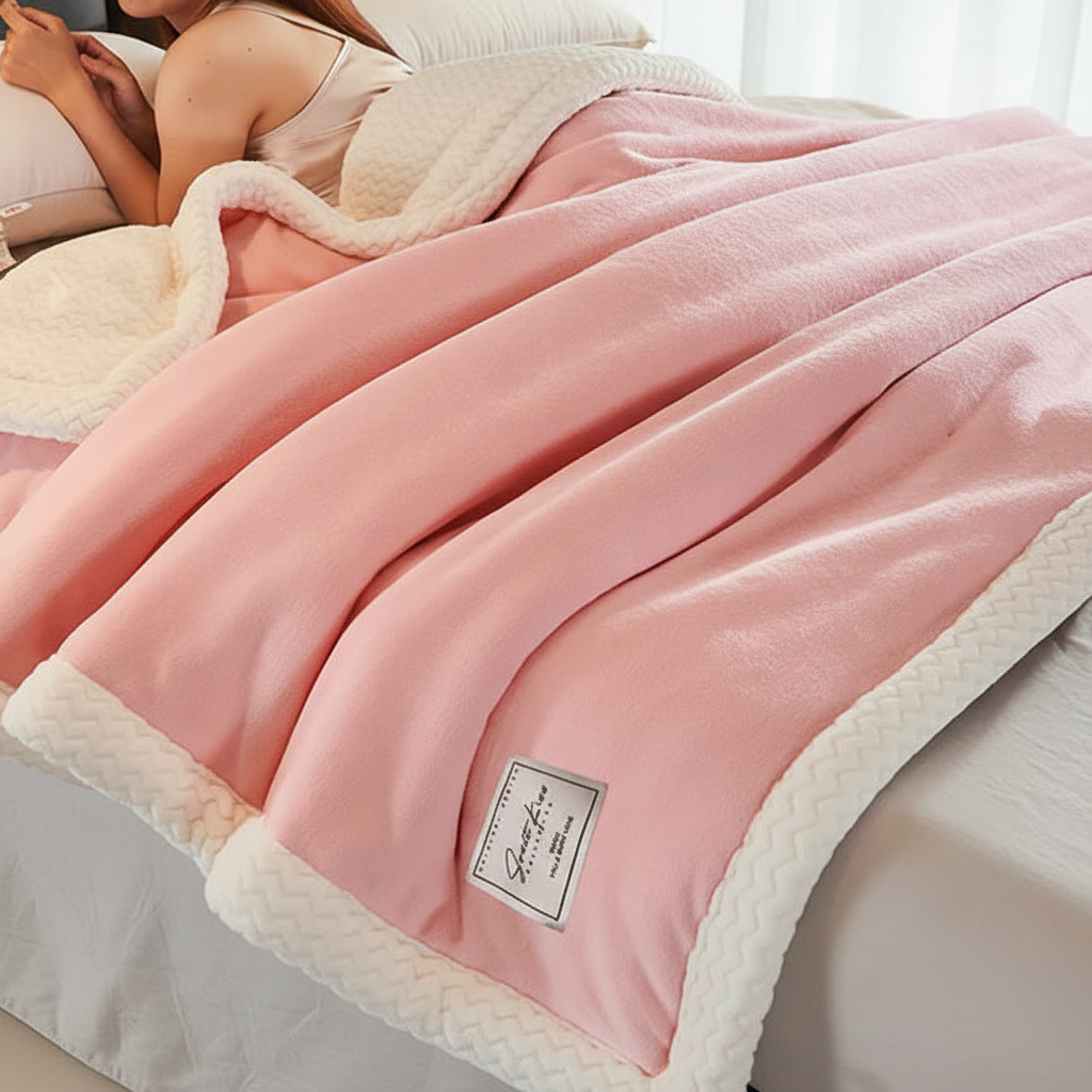 Softest polyester fleece blanket by CozyBlanket, ensuring plush comfort and warmth