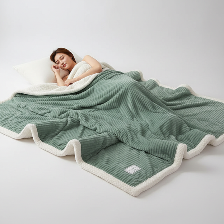 Ultimate comfort with CozyBlanket's luxurious polyester fleece blanket, soft and warm
