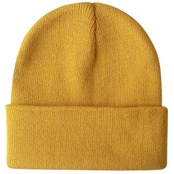 CozyCap warm knitted beanie in a vibrant red, adding a pop of color to winter fashion