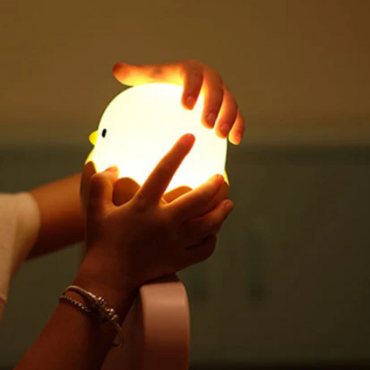 Children's chick night light, CozyChick, offering a gentle glow for kids room, nursery, and peaceful sleep.