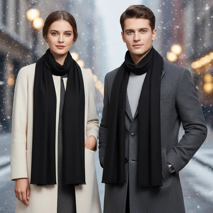 CozyCove unisex fine cashmere long scarf, soft & warm for winter fashion