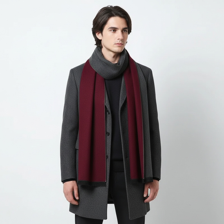 Simple yet elegant cashmere long scarf, perfect for unisex styling