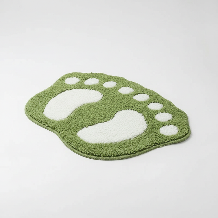 Unisex foot-shaped bath mat by CozyFoot, crafted from plush memory foam for ultimate softness