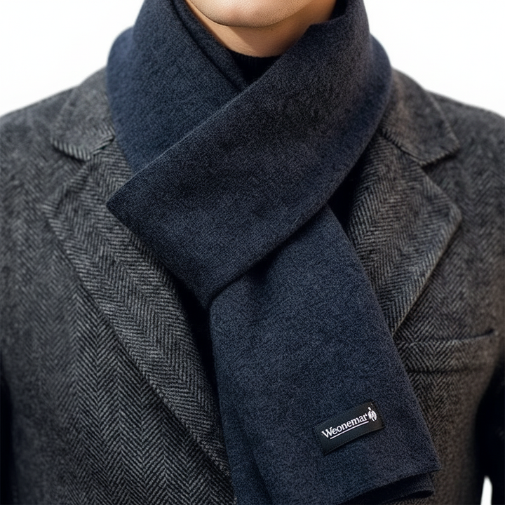 Stylish CozyScarf unisex winter scarf, featuring a fine knit texture and versatile design