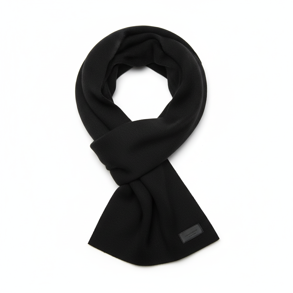 Unisex premium winter scarf made from a warm cashmere blend, providing comfort and style