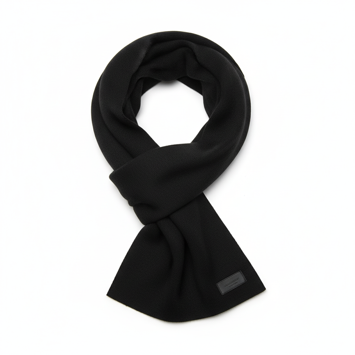 Unisex premium winter scarf made from a warm cashmere blend, providing comfort and style