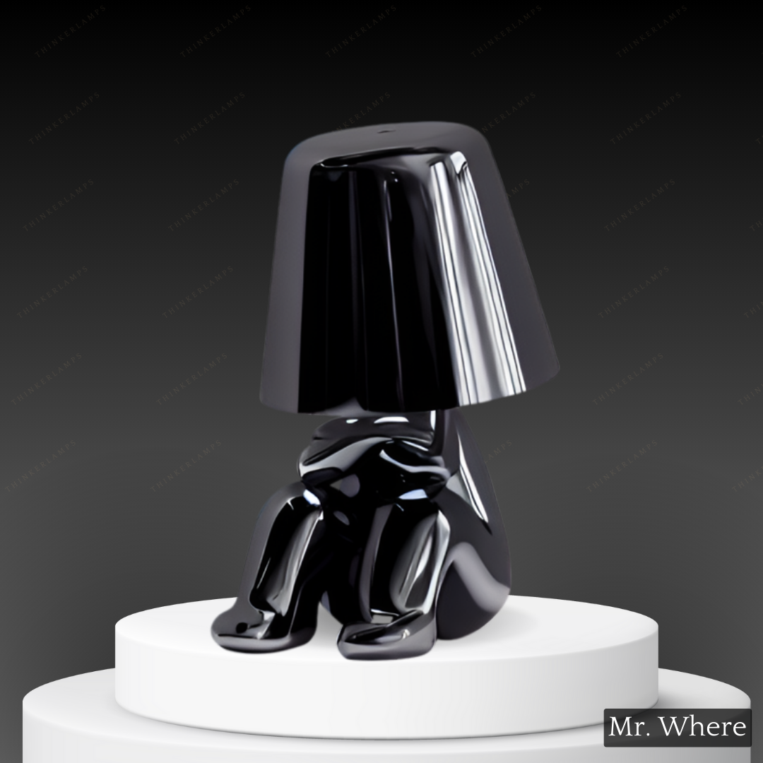 Unique LED desk lamp, ideal for adding creativity to your home office.
