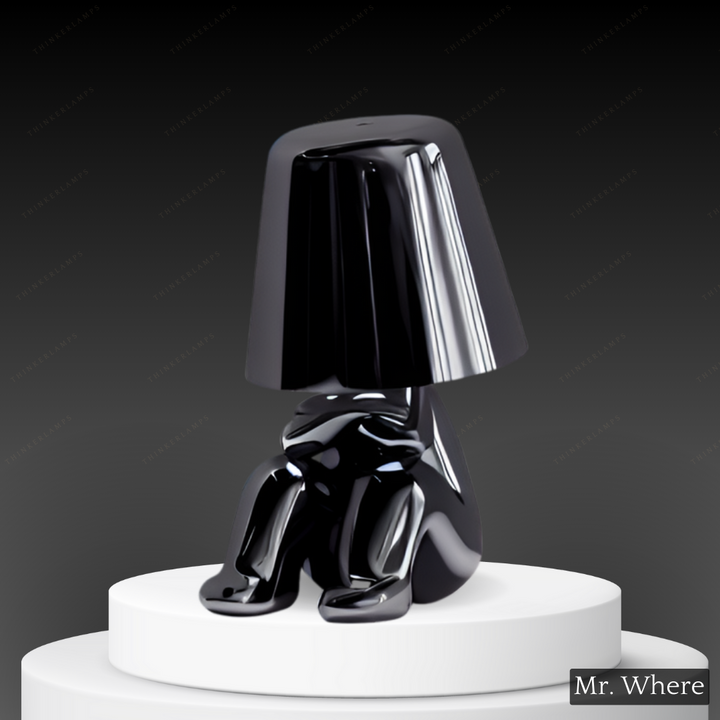 Unique LED desk lamp, ideal for adding creativity to your home office.