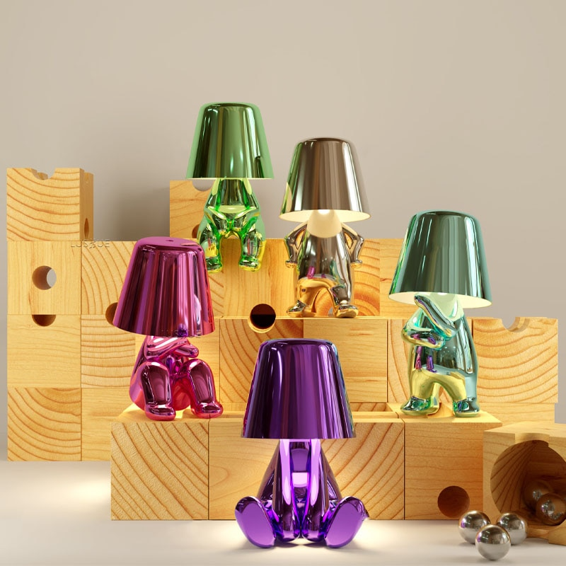 Contemporary LED task lamp, blending artistic flair with practical study lighting.