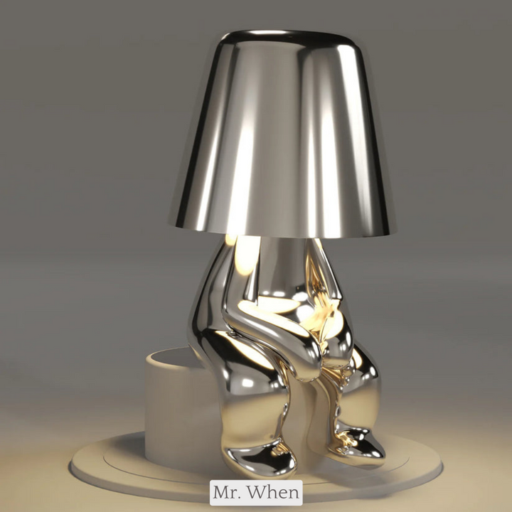Artistic LED table lamp, perfect blend of home decor & functional lighting.