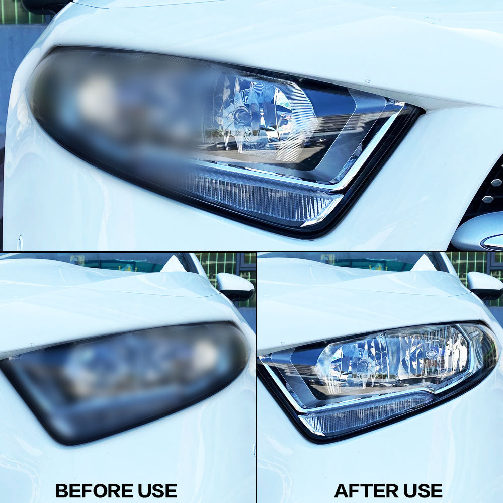 Easy-to-use DIY Headlight Restoration Kit for quick repair, polishing, and UV protection of car headlights.