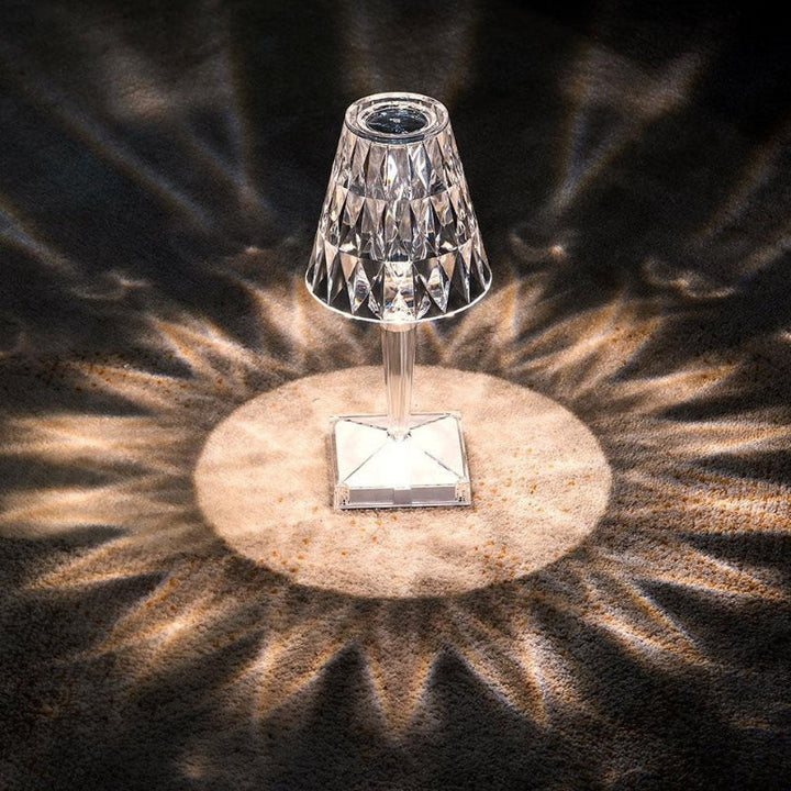 Crystal touch lamp, LumeCrystal, a stylish and functional bedroom or living room light