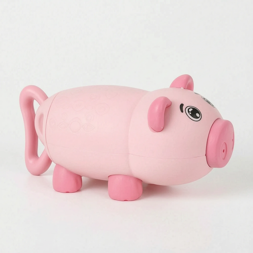 Manual pig animal water squirt toy for kids, great for outdoor water games, beach, and pool.