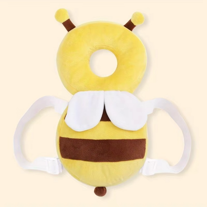 Infant bee head protection pillow. Essential baby safety cushion for toddlers learning to crawl & walk, soft fall protection.