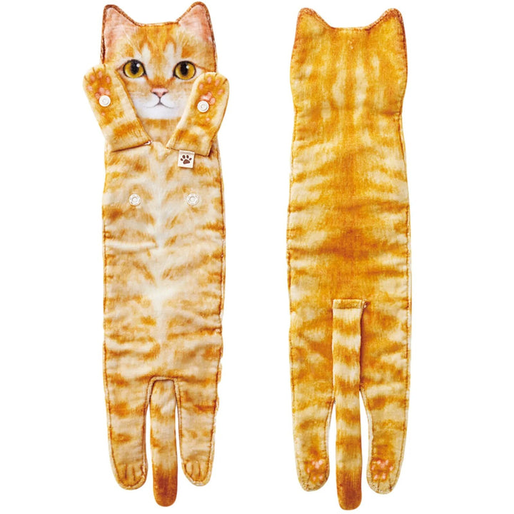 Sweet cat novelty hand towel, highly absorbent, ideal pet lover gift & home accent.