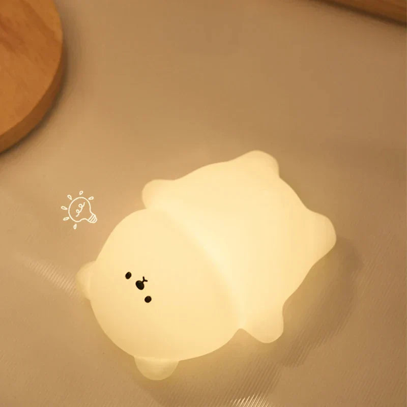DreamBear children's night light, a perfect baby gift. Soft LED glow for nursery and calming sleep.