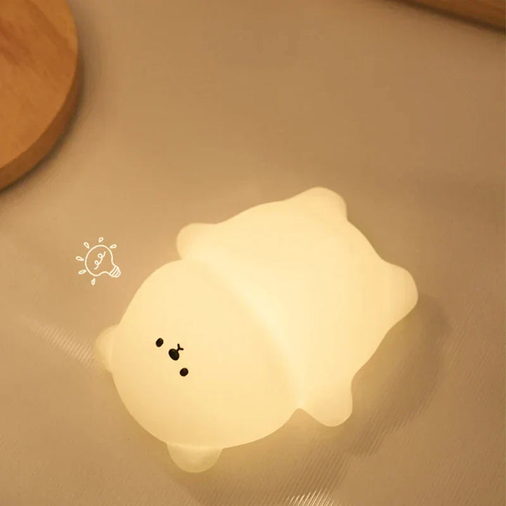 DreamBear children's night light, a perfect baby gift. Soft LED glow for nursery and calming sleep.