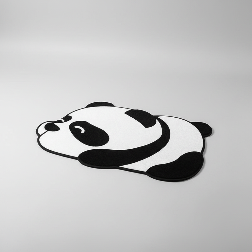 Quick-dry animal pattern bath mat, soft nylon loop, ideal for kids' bathroom