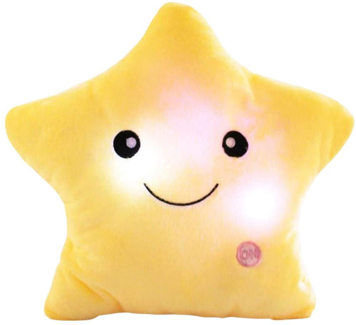 Kids' soft glow star night light plush, ideal for nurseries & bedtime comfort, a thoughtful gift.