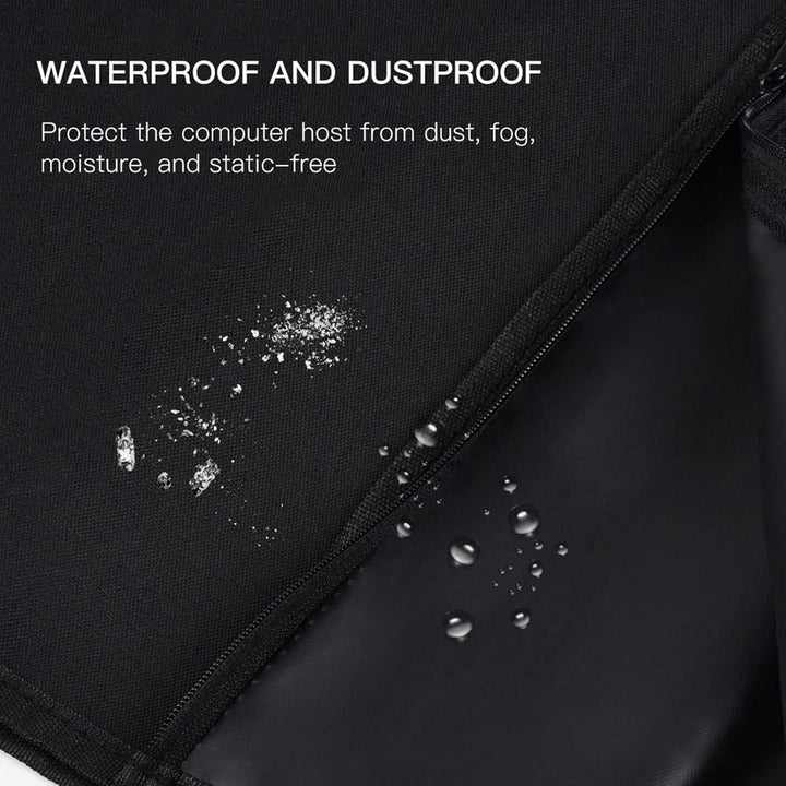 Cylor waterproof and dust-proof computer tower cover in a modern office