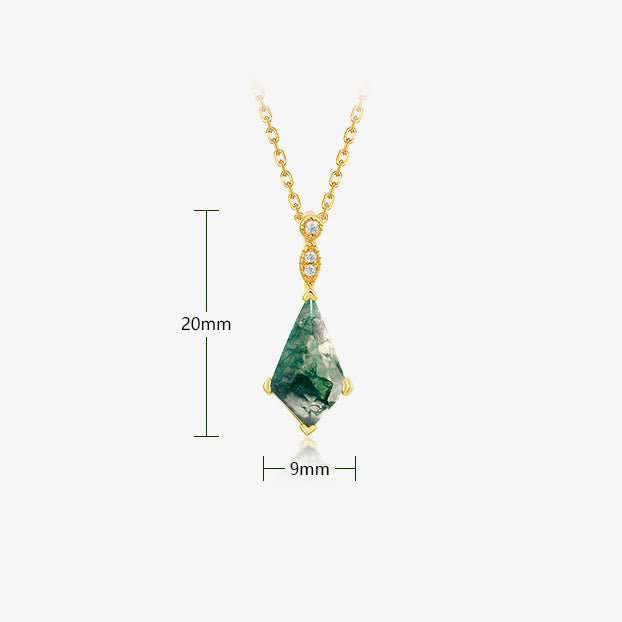 Beautiful moss agate & white zircon jewelry set, perfect for daily wear or special occasions.