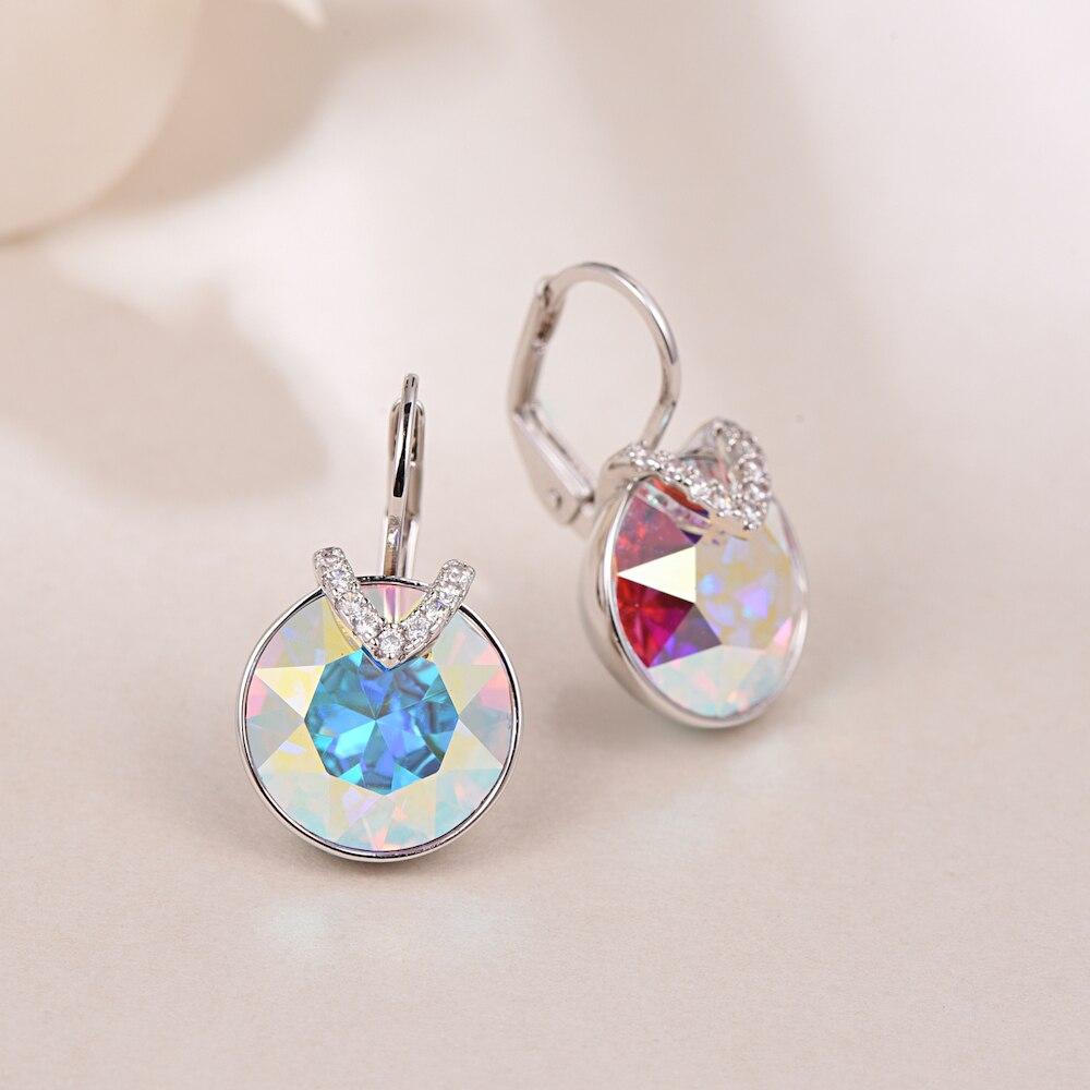 Shimmering women's drop earrings with dazzling sparkle, a beautiful fashion accessory.