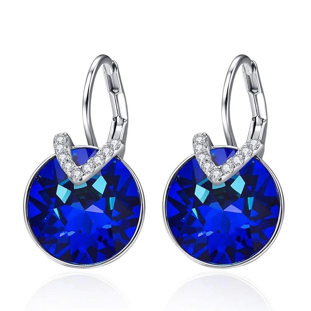 Elegant women's sparkle drop earrings in silver, designed for a dazzling fashion statement.