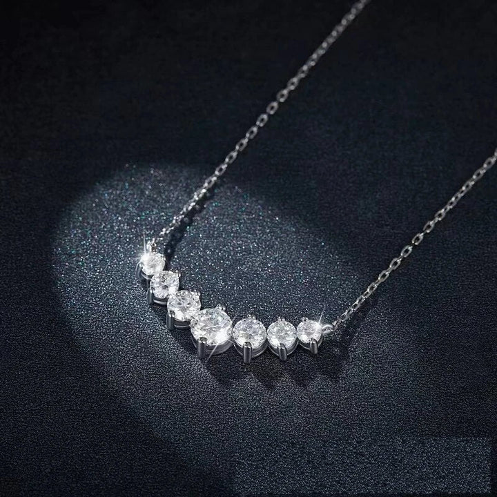 Giftable elegant Moissanite necklace for women, made with 925 Sterling Silver for a dazzling look.