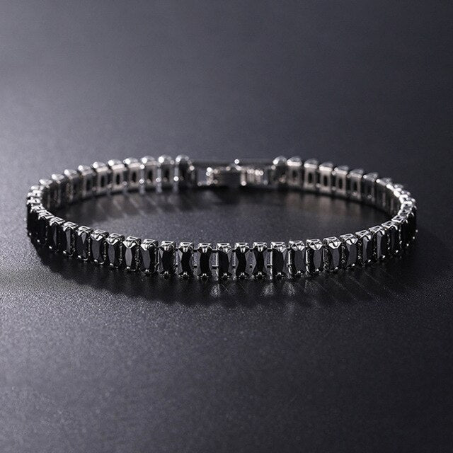 Womens dazzling tennis necklace and bracelet set, cubic zirconia, high shine.