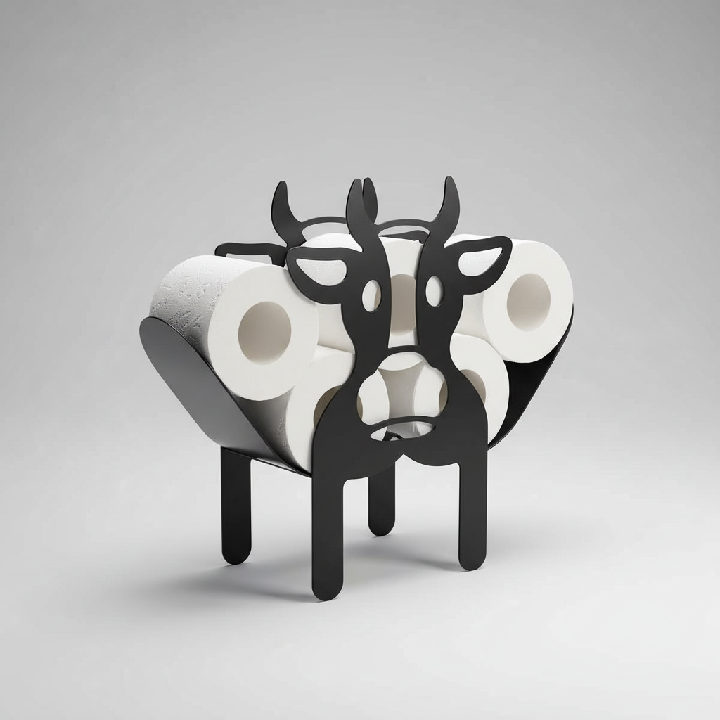FunRolette animal novelty toilet paper holder for unique bathroom storage solution