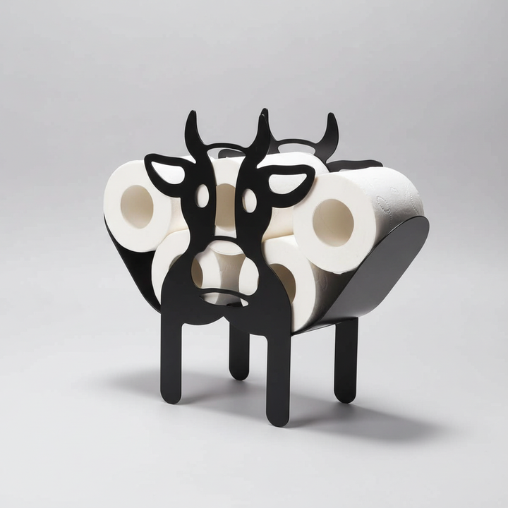 Wall mounted animal toilet paper holder, ideal housewarming gift, whimsical bathroom decor