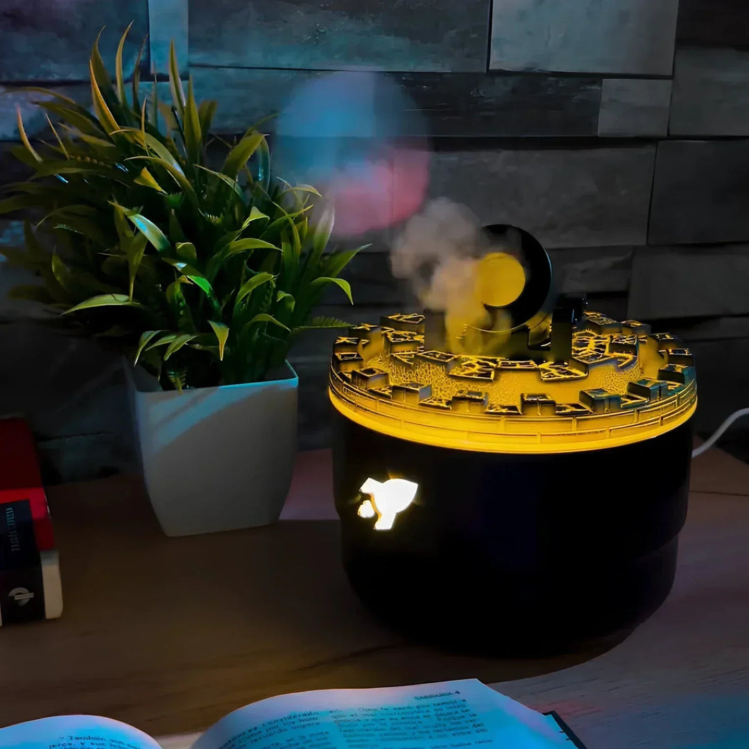 Unieke Kanon Luchtbevochtiger, an LED-lit aromatherapy diffuser for relaxation at home.
