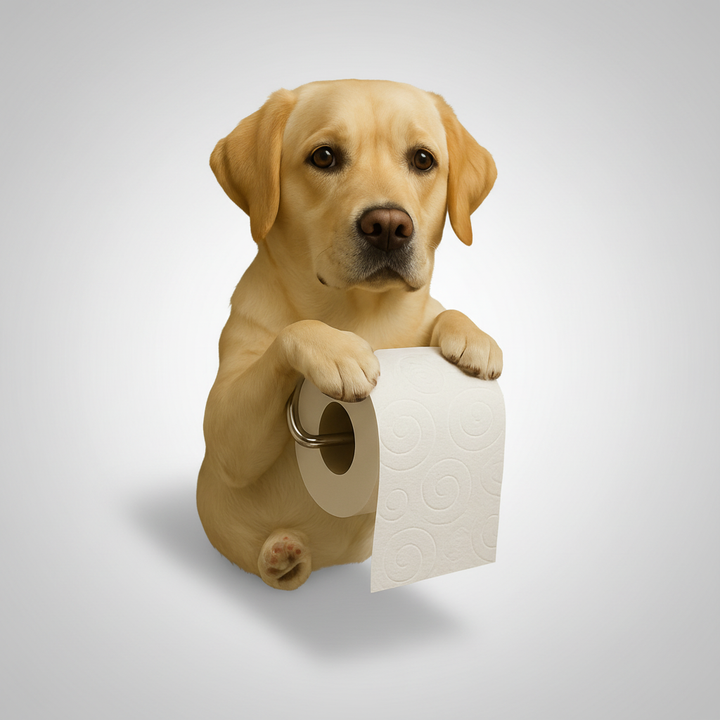 WuffKeeper: a decorative dog toilet paper holder adding fun to your bathroom decor, pet lover gift