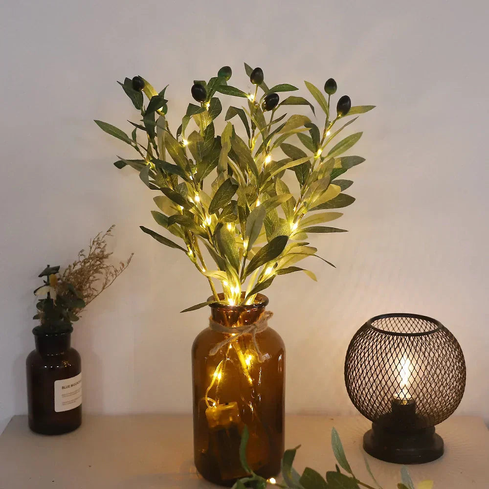 Nature-inspired LED branches for home decor, glowing with warm diffused light