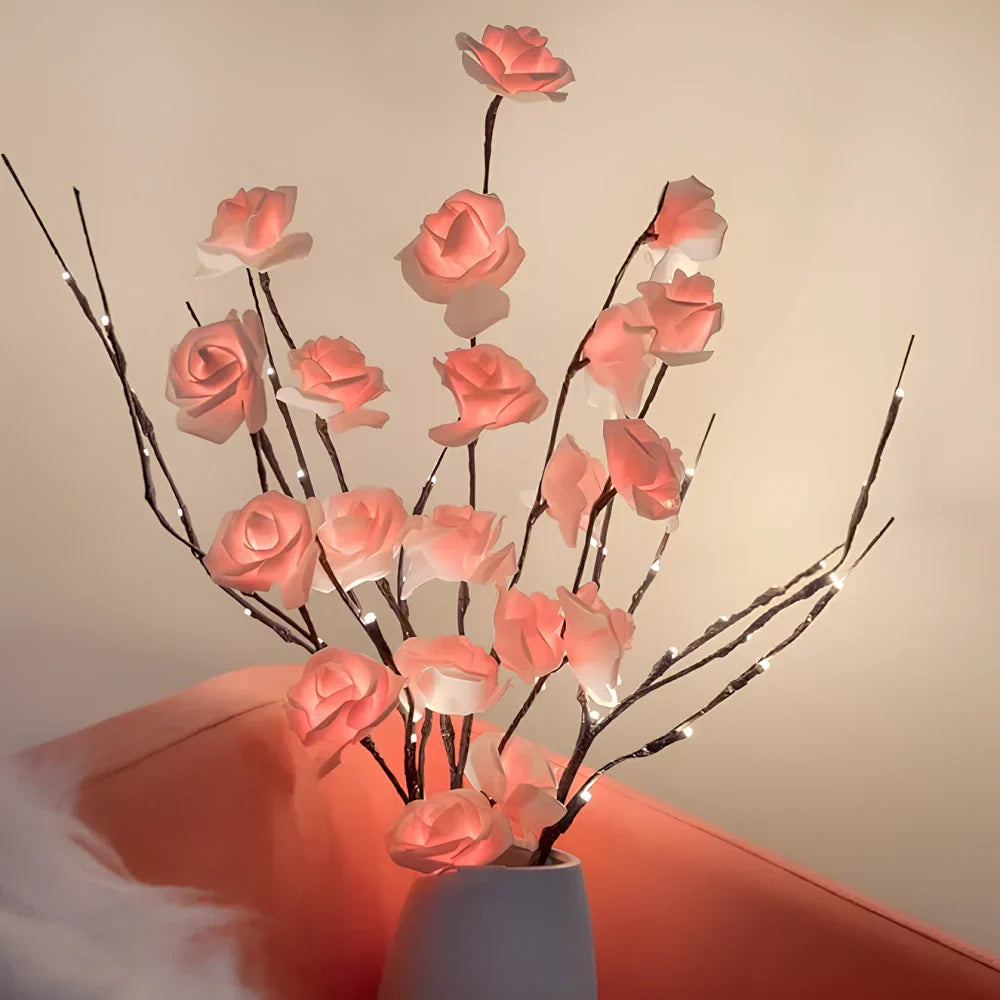 Flexible glowing LED branches, providing soft illumination and stylish decor