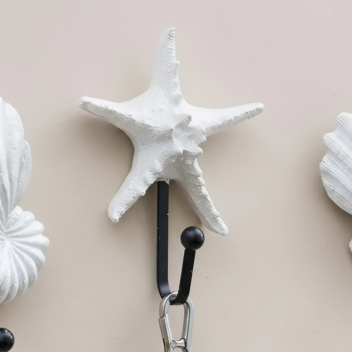 Unisex BeachBracket decorative wall hooks, maritime resin, perfect for robes and towels